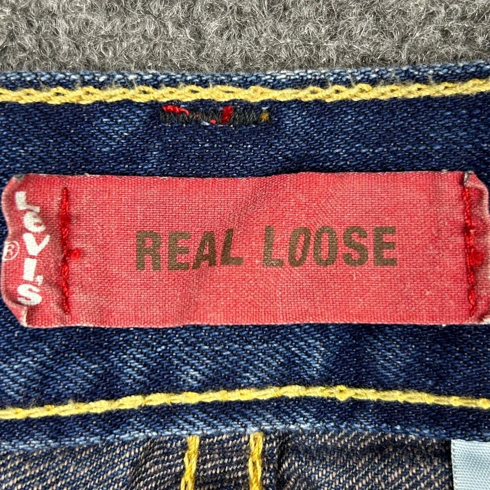 VTG Levi's Type 1 Real Loose Jeans Mens 36x32 Blue Baggy Wide Leg Y2K Streetwear